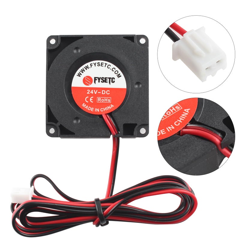 FYSETC 3D Printer Accessory - Ender 3 Fan - 24V 4010 Blower: 2PCS 40x40x10mm Hydraulic Bearing Turbo Fan with 1.2m Cable Easy Install for Ender 3 V2 - Ender-3 Max - Ender 5 Plus Extruder Hot End Part - Image 5